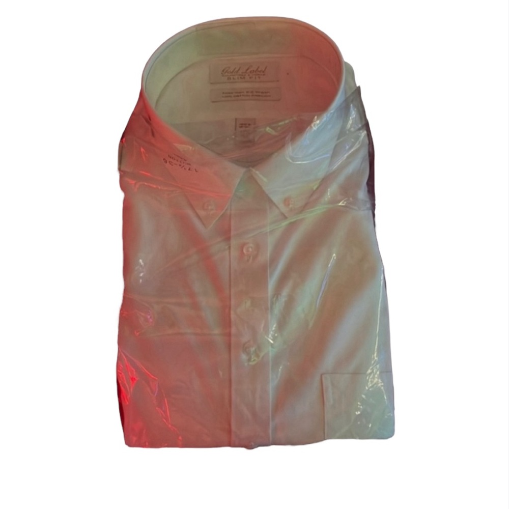 NIP NWT Gold Label white slim fit long sleeve button down.